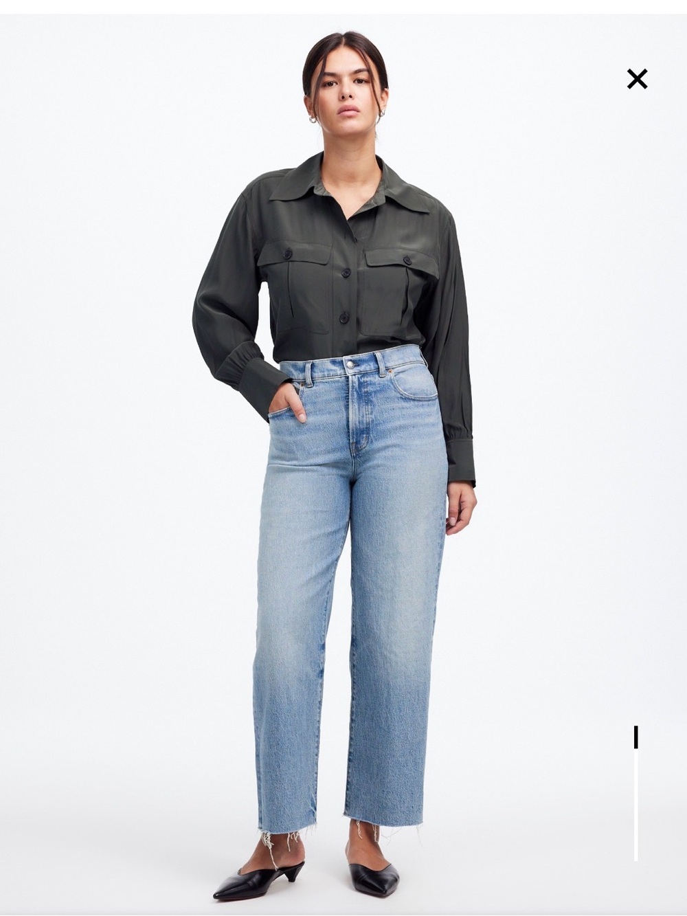 LIKE NEW Madewell The Perfect Vintage Wide-Leg Crop Jean